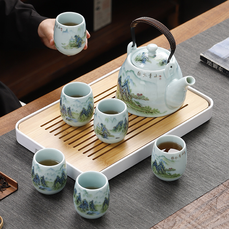 Korean Tea Set - Ceramic tea cup, Japanese style tea