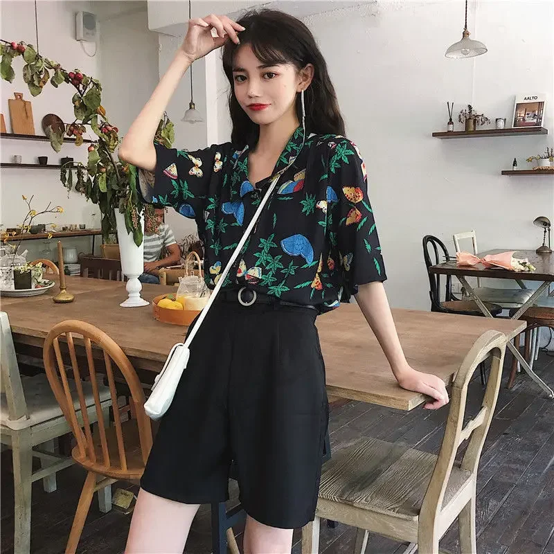 Korean Daily Lifestyle - Shirts Women Corduroy Patch Pocket Shirt