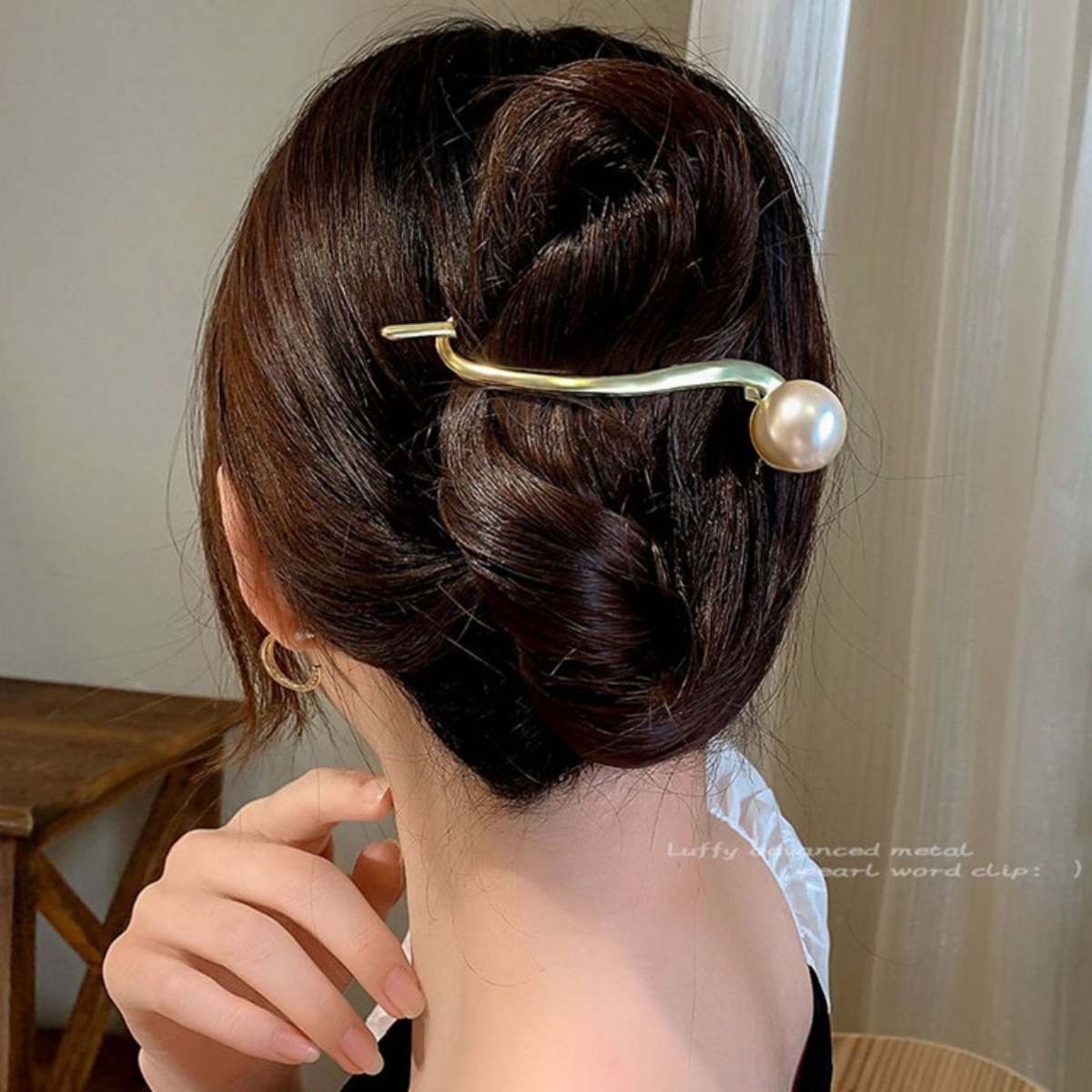 Elegant Glitter Pearl Hair Cli - Korean Daily Lifestyle reseña y precio