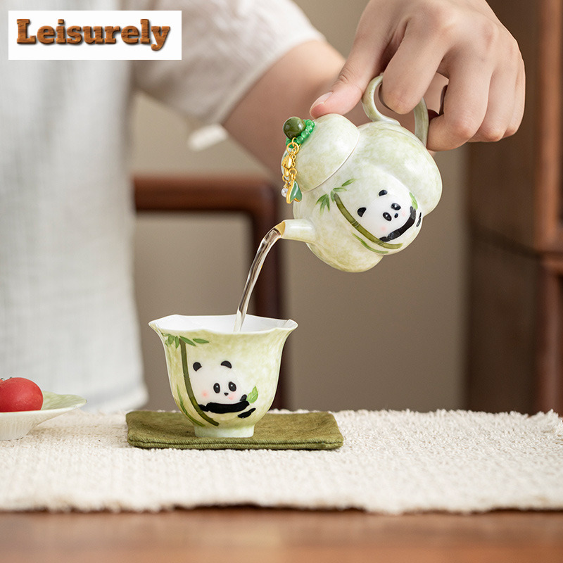 Hand-painted Panda Travel Tea  - Korean Tea Set reseña y precio
