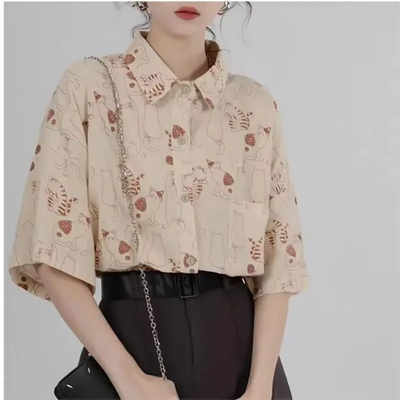 Shirts Women Corduroy Patch Po - Korean Student Lifestyle reseña y precio