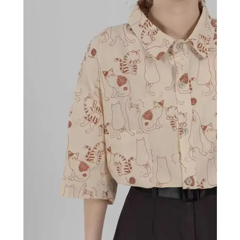 Shirts Women Corduroy Patch Po - Korean Student Lifestyle reseña y precio