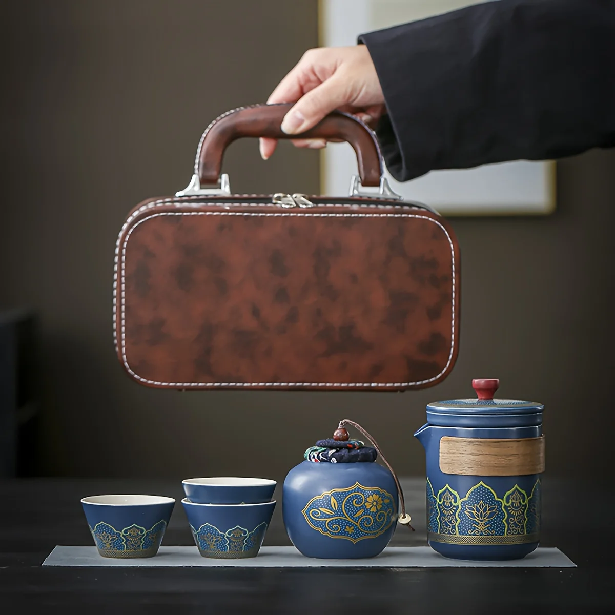 1 Set Travel Tea Set Portable  - Korean Tea Set reseña y precio