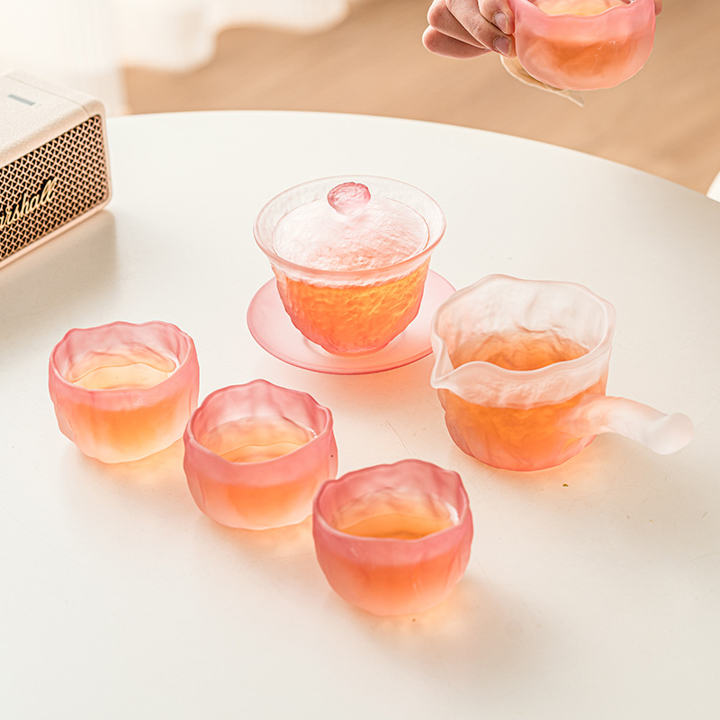 Glass Kung Fu Tea Set Gradient - Korean Tea Set reseña y precio