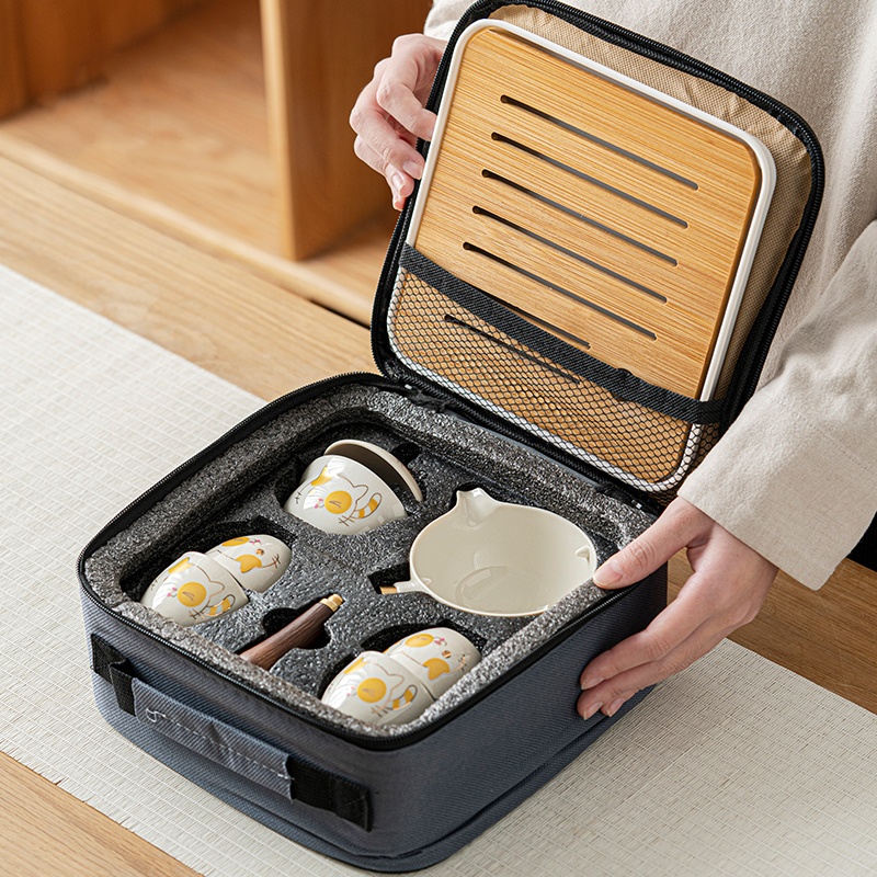 Portable Glass Ceramic Chinese - Korean Tea Set reseña y precio