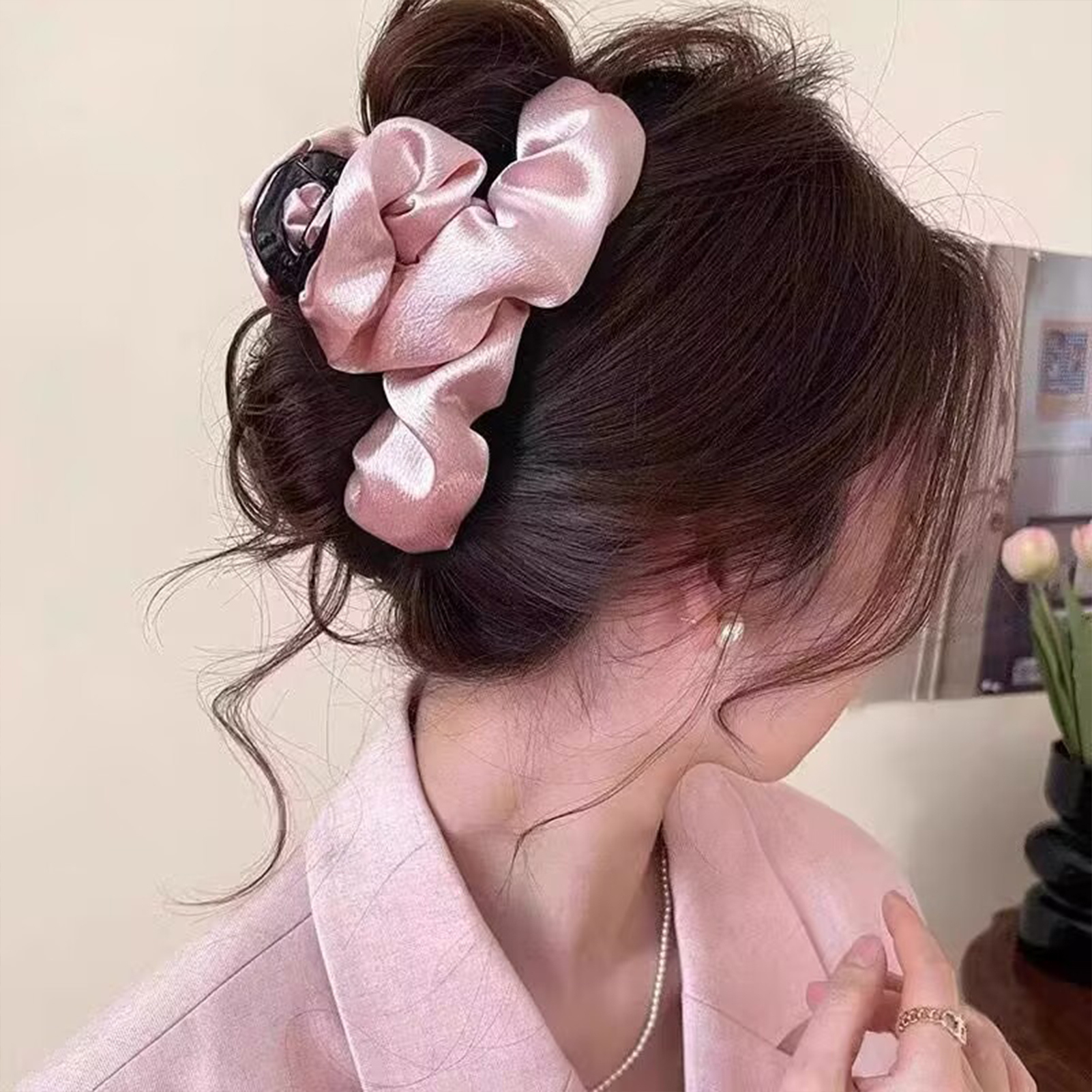 Large Satin Hair Claw Korean S - Korean Daily Lifestyle reseña y precio