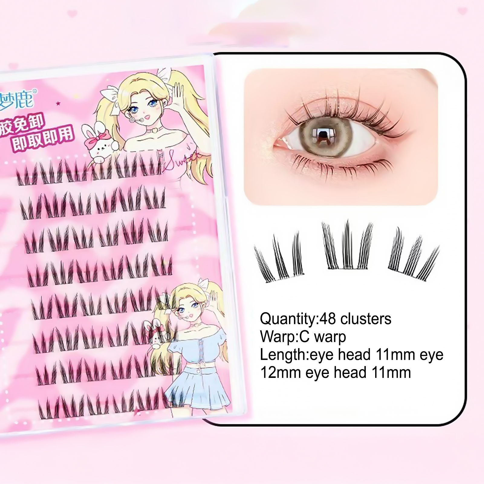 Women DIY Curling Eyelash Clus - Korean Daily Lifestyle reseña y precio