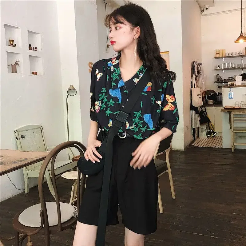Shirts Women Corduroy Patch Po - Korean Daily Lifestyle reseña y precio