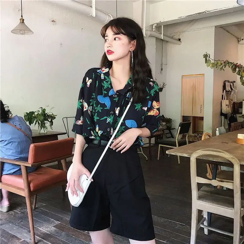 Shirts Women Corduroy Patch Po - Korean Daily Lifestyle reseña y precio