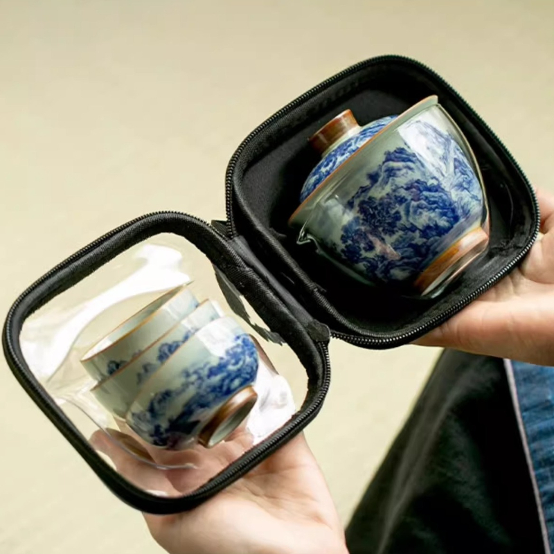 Chinese Retro Blue and White P - Korean Tea Set reseña y precio