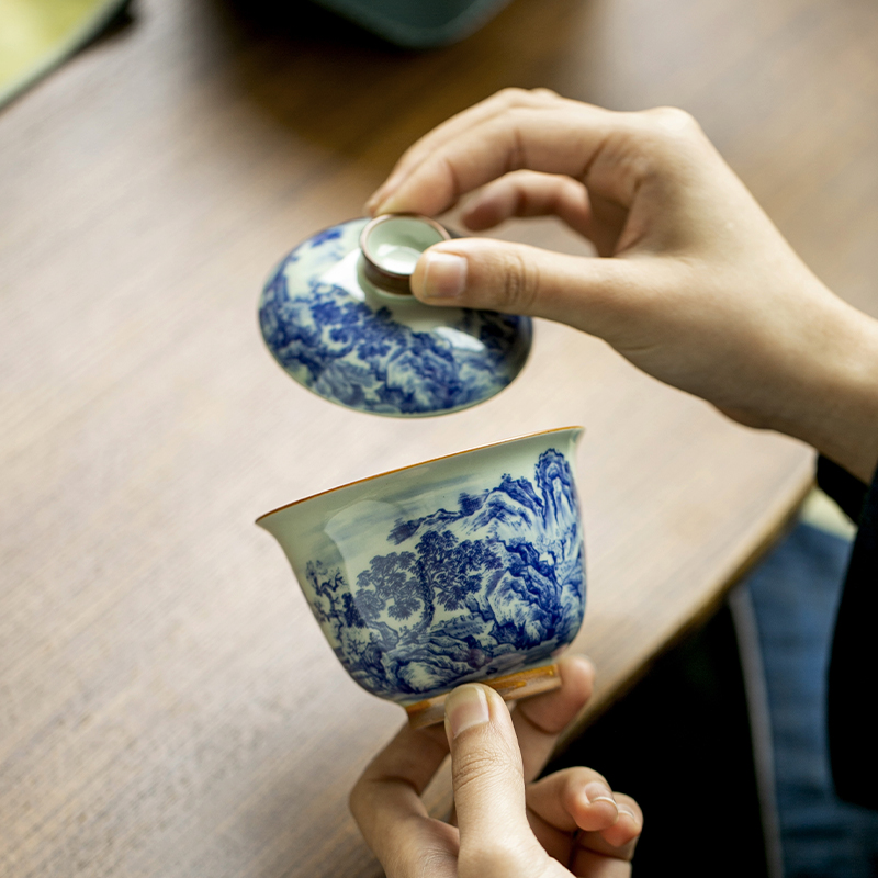 Chinese Retro Blue and White P - Korean Tea Set reseña y precio